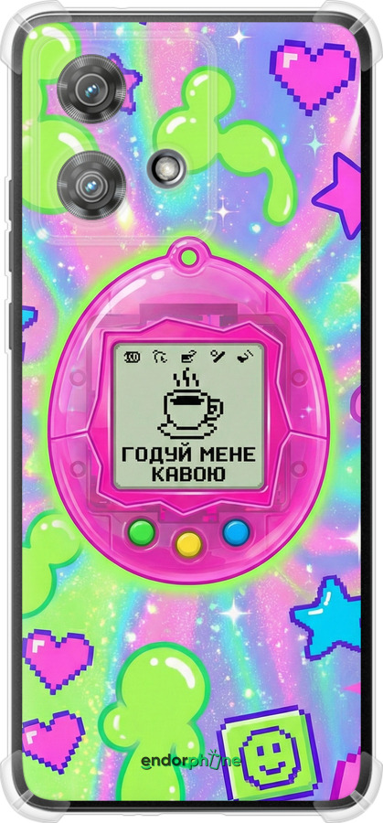 Силикон с усиленными углами чехол Y2K Aesthetic Retro Pet: Годуй мене кавою для Motorola Edge 40 Neo - 6784sp-3342 изображение 