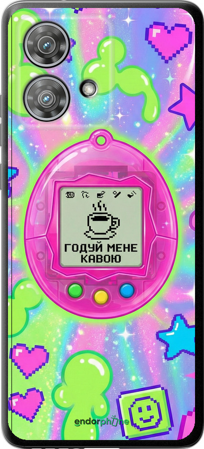 Силіконовий чехол Y2K Aesthetic Retro Pet: Годуй мене кавою для Motorola Edge 40 Neo - 6784u-3342 изображение 