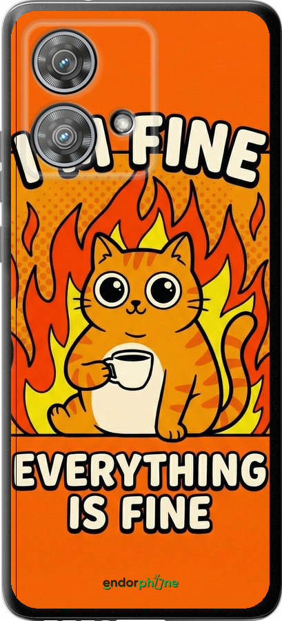 Силіконовий чехол Funny Cat для Motorola Edge 40 Neo - 6786u-3342 изображение 