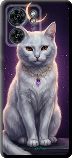 TPU чехол Mystic White Cat Gothic Dark Purple Gold для Motorola Edge 40 - 6805b-3335 изображение 