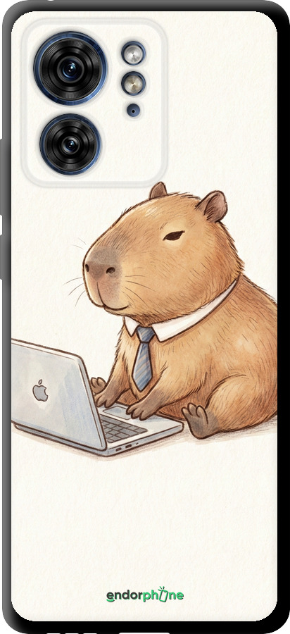 TPU чехол Funny Capybara CEO Working для Motorola Edge 40 - 6777b-3335 изображение 
