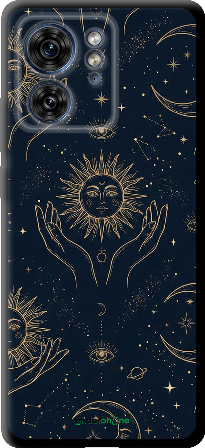 TPU чехол Celestial Harmony: Sun & Moon Gold Mystic Pattern для Motorola Edge 40 - 6778b-3335 изображение 