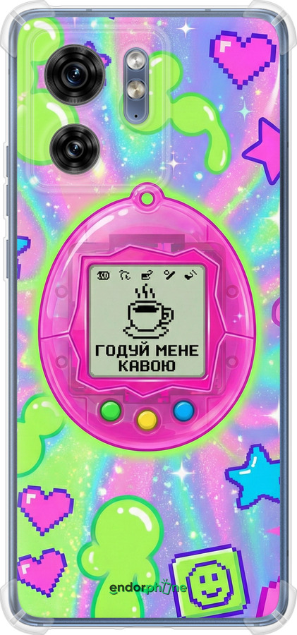 Силикон с усиленными углами чехол Y2K Aesthetic Retro Pet: Годуй мене кавою для Motorola Edge 40 - 6784sp-3335 изображение 