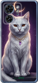 Силиконовый чехол Mystic White Cat Gothic Dark Purple Gold для Motorola Edge 40 - 6805u-3335 изображение 