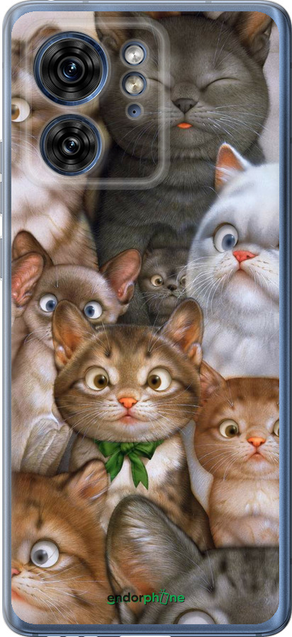 

Силіконовий чохол "Коти" для Motorola Edge 40