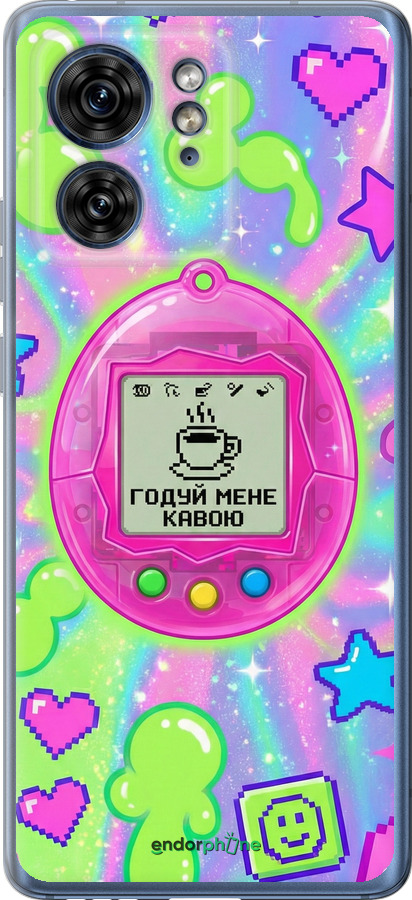 Силиконовый чехол Y2K Aesthetic Retro Pet: Годуй мене кавою для Motorola Edge 40 - 6784u-3335 изображение 