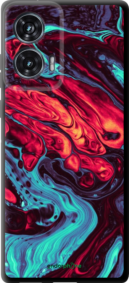 TPU чехол Синя червона абстакція для Motorola Edge 50 Fusion - 5339b-3748 изображение 