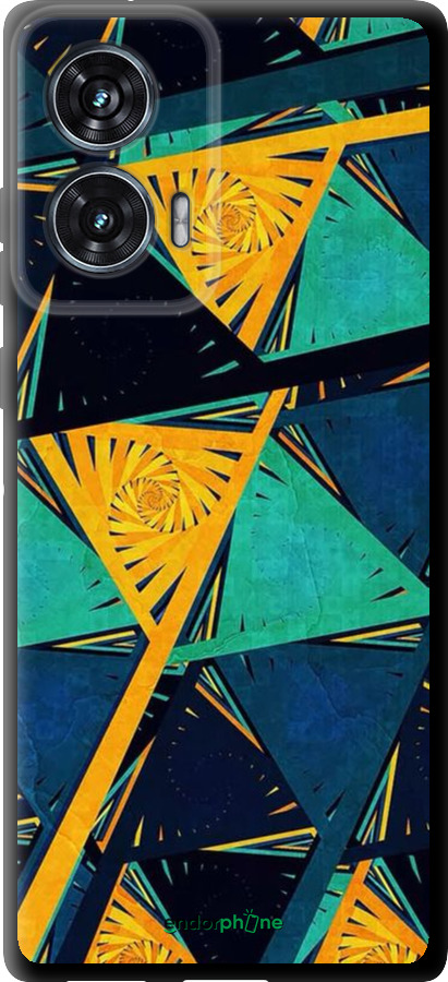 TPU чехол Арт, абстракція, жовтий, синій для Motorola Edge 50 Fusion - 5382b-3748 изображение 