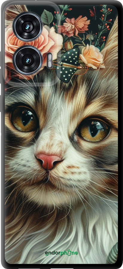TPU чехол Cats and flowers для Motorola Edge 50 Fusion - 6069b-3748 изображение 