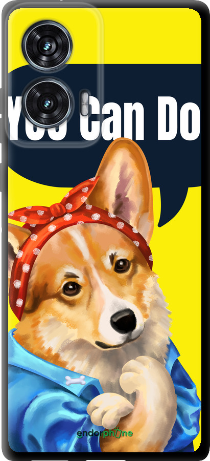 TPU чехол чехол с корги You Can Do It для Motorola Edge 50 Fusion - 6184b-3748 изображение 