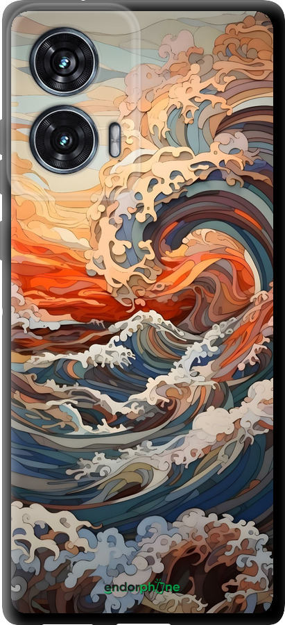 TPU чехол Арт волны для Motorola Edge 50 Fusion - 6324b-3748 изображение 