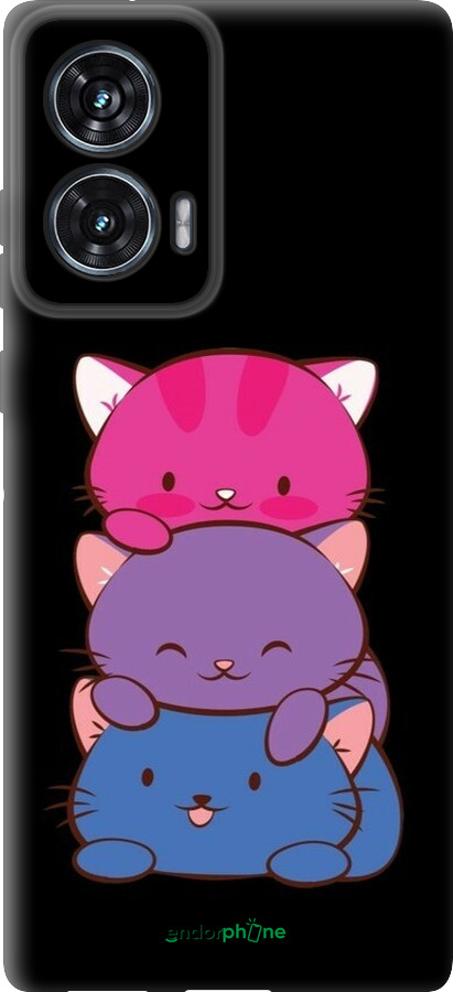TPU чехол Милые кошки для Motorola Edge 50 Fusion - 6518b-3748 изображение 