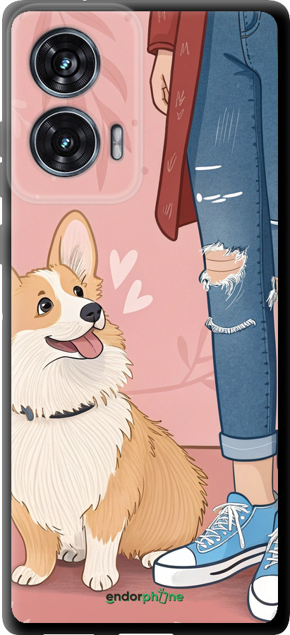 TPU чехол Корги 3 для Motorola Edge 50 Fusion - 6707b-3748 изображение 