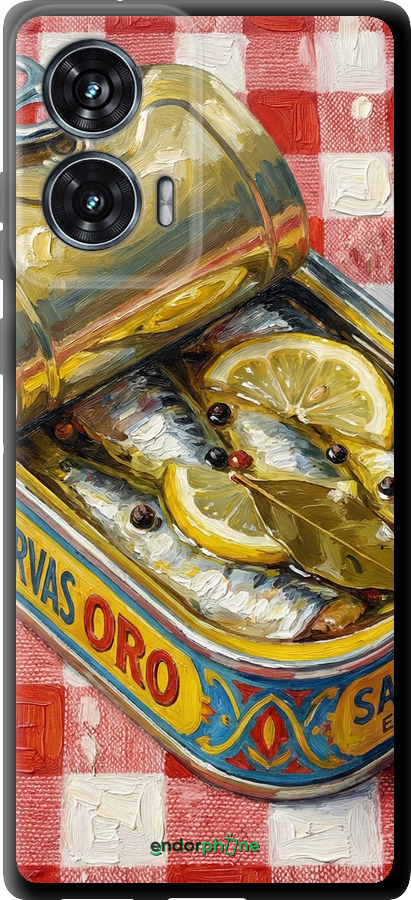TPU чехол Vintage Sardine Tin Phone для Motorola Edge 50 Fusion - 6772b-3748 изображение 