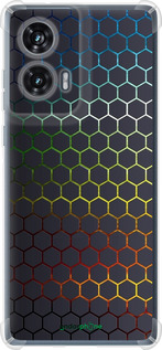 Силикон с усиленными углами чехол Переливающиеся соты для Motorola Edge 50 Fusion - 498sp-3748 изображение 
