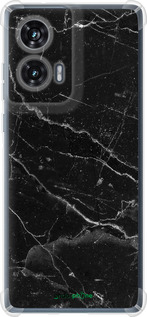 Силикон с усиленными углами чехол Черный мрамор v2 для Motorola Edge 50 Fusion - 5568sp-3748 изображение 