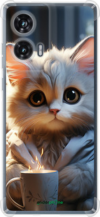 Силикон с усиленными углами чехол White cat для Motorola Edge 50 Fusion - 5646sp-3748 изображение 