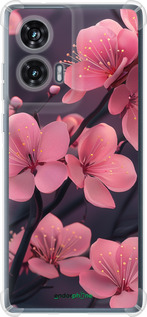 Силикон с усиленными углами чехол 'Пурпурная сакура' для Motorola Edge 50 Fusion изображение 4