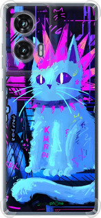 Силикон с усиленными углами чехол Кот панк для Motorola Edge 50 Fusion - 6311sp-3748 изображение 