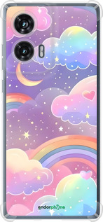 Силикон с усиленными углами чехол Облака и радуга для Motorola Edge 50 Fusion - 6312sp-3748 изображение 
