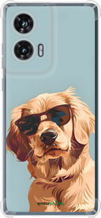 Силикон с усиленными углами чехол Пес в очках для Motorola Edge 50 Fusion - 6381sp-3748 изображение 
