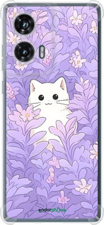 Силикон с усиленными углами чехол Котик в цветах для Motorola Edge 50 Fusion - 6390sp-3748 изображение 