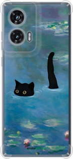 Силикон с усиленными углами чехол С изображением кота и водяной лилии Monet для Motorola Edge 50 Fusion - 6519sp-3748 изображение 