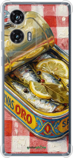 Силикон с усиленными углами чехол Vintage Sardine Tin Phone для Motorola Edge 50 Fusion - 6772sp-3748 изображение 