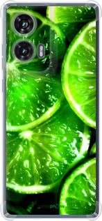 Силикон с усиленными углами чехол Зелёные дольки лимона для Motorola Edge 50 Fusion - 852sp-3748 изображение 