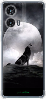 Силикон с усиленными углами чехол Воющий волк для Motorola Edge 50 Fusion - 934sp-3748 изображение 