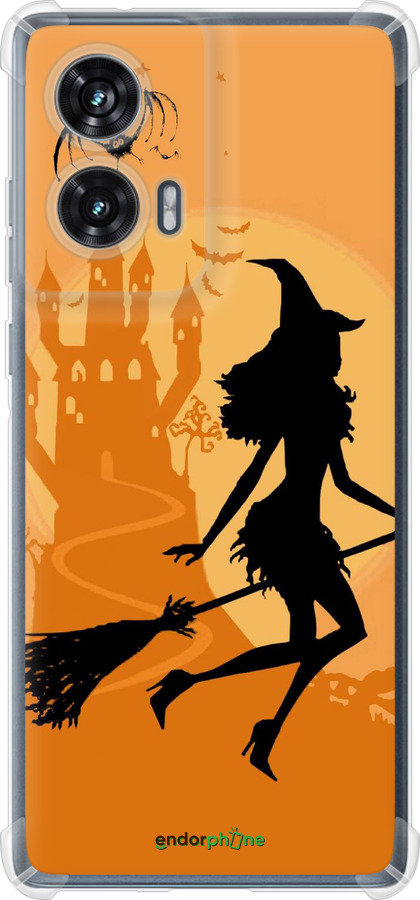 Силикон с усиленными углами чехол Ведьма на метле для Motorola Edge 50 Fusion - 1184sp-3748 изображение 