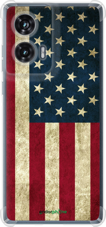 Силикон с усиленными углами чехол Флаг США для Motorola Edge 50 Fusion - 395sp-3748 изображение 