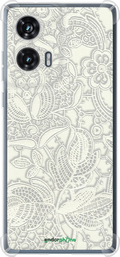 Силикон с усиленными углами чехол Белое кружево для Motorola Edge 50 Fusion - 4383sp-3748 изображение 