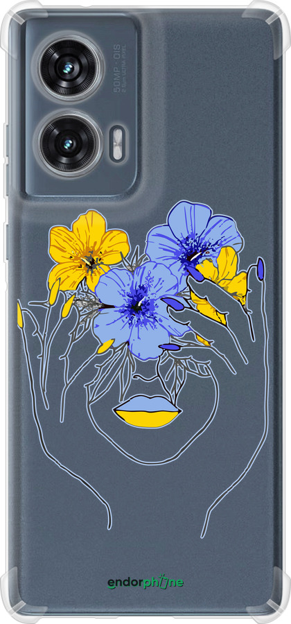Силикон с усиленными углами чехол Девушка v4 для Motorola Edge 50 Fusion - 5276sp-3748 изображение 
