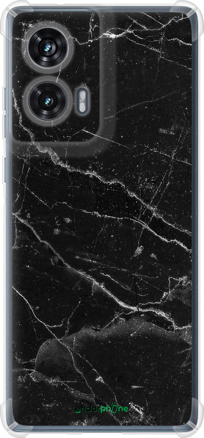 Силикон с усиленными углами чехол Черный мрамор v2 для Motorola Edge 50 Fusion - 5568sp-3748 изображение 