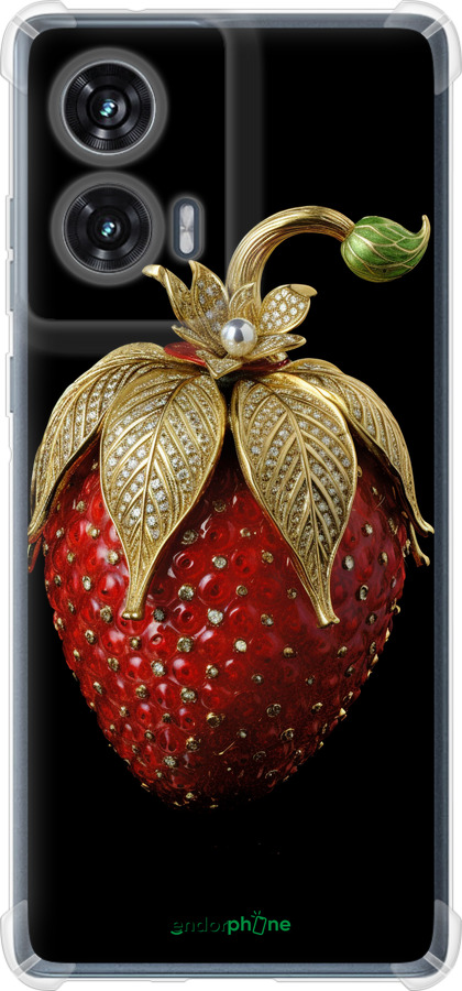 Силикон с усиленными углами чехол Клубника v3 для Motorola Edge 50 Fusion - 5638sp-3748 изображение 