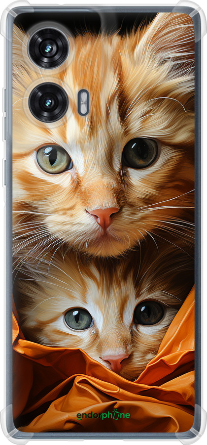 Силикон с усиленными углами чехол Котики 2 для Motorola Edge 50 Fusion - 5664sp-3748 изображение 