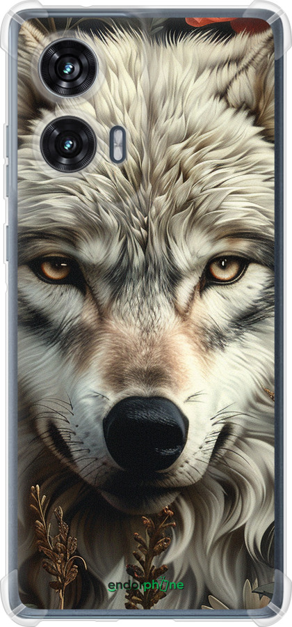 Силикон с усиленными углами чехол Волчий взгляд для Motorola Edge 50 Fusion - 6066sp-3748 изображение 