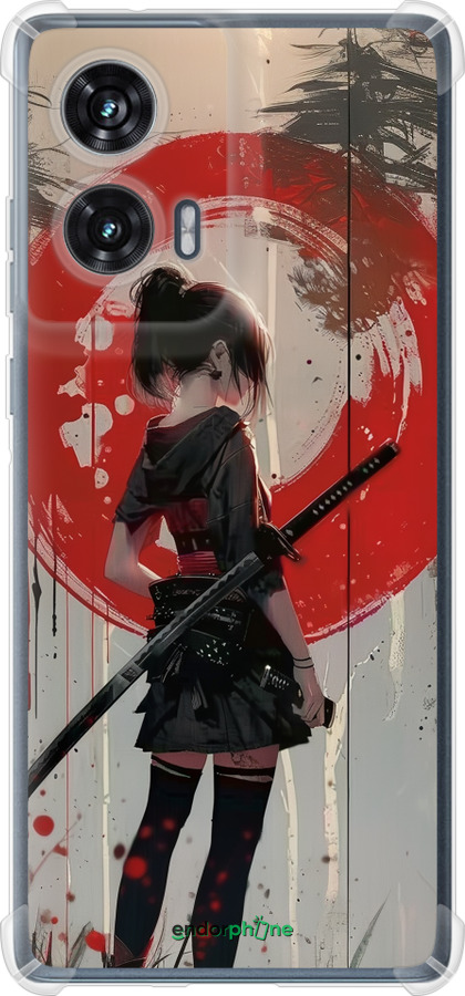 Силикон с усиленными углами чехол Сумерки воина: Танец с катаной для Motorola Edge 50 Fusion - 6123sp-3748 изображение 