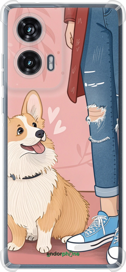 Силикон с усиленными углами чехол Корги 3 для Motorola Edge 50 Fusion - 6707sp-3748 изображение 