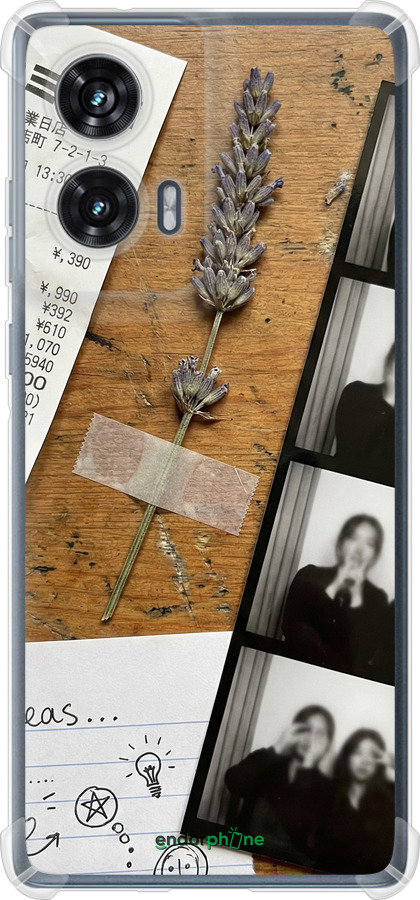 Силикон с усиленными углами чехол Aesthetic Scrapbook Collage для Motorola Edge 50 Fusion - 6773sp-3748 изображение 
