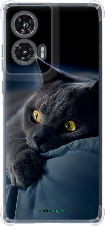 Силикон с усиленными углами чехол Дымчатый кот для Motorola Edge 50 Fusion - 825sp-3748 изображение 