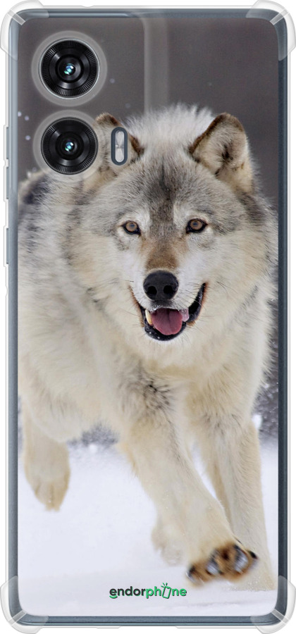 Силикон с усиленными углами чехол Бегущий волк для Motorola Edge 50 Fusion - 826sp-3748 изображение 