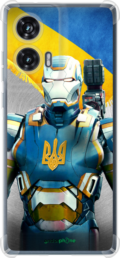 Силикон с усиленными углами чехол Украинский киборг для Motorola Edge 50 Fusion - 980sp-3748 изображение 