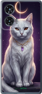 Силіконовий чехол Mystic White Cat Gothic Dark Purple Gold для Motorola Edge 50 Fusion - 6805u-3748 изображение 