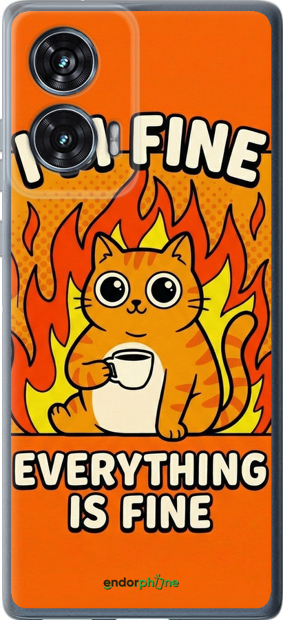 Силиконовый чехол Funny Cat для Motorola Edge 50 Fusion - 6786u-3748 изображение 