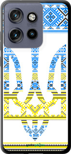 TPU чехол Герб - вышиванка желто-голубая для Motorola Edge 50 Neo 5G - 1197b-3794 изображение 