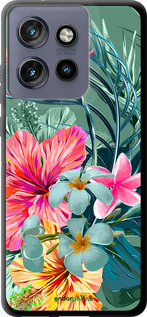 TPU чехол Тропічні квіти v1 для Motorola Edge 50 Neo 5G - 4667b-3794 изображение 