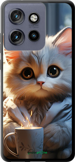 TPU чехол Білий кіт для Motorola Edge 50 Neo 5G - 5646b-3794 изображение 