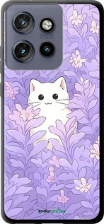 TPU чехол Котик в цветах для Motorola Edge 50 Neo 5G - 6390b-3794 изображение 
